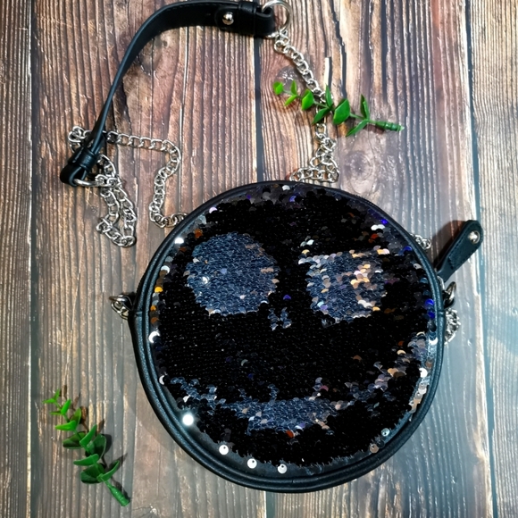 Hot Topic x Nightmare Before Christmas Purse Reversible Sequin Jack Skellington - Picture 2 of 4
